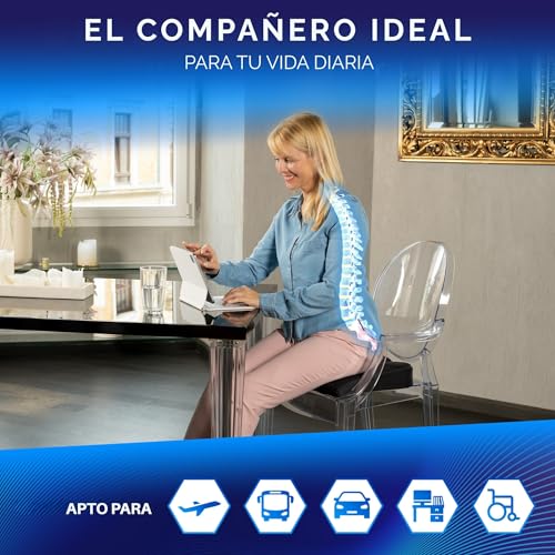 Cojín de asiento de cuña para coche y conducción cómoda en viajes largos 6