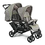 CHIC 4 BABY 275 32 Geschwisterwagen DUO, inkl. Babytragetasche und Regenhaube, Jeans grau