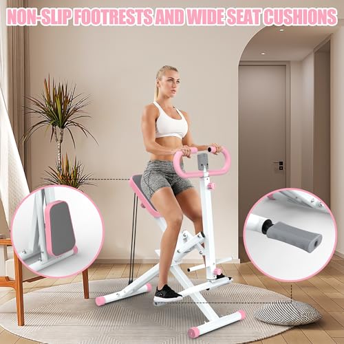 Squat Machine,Exercise Machine for Home,Foldable Ride Rowing for Botty Glutes Butt Thighs,Ab Back Leg Press Home Workout