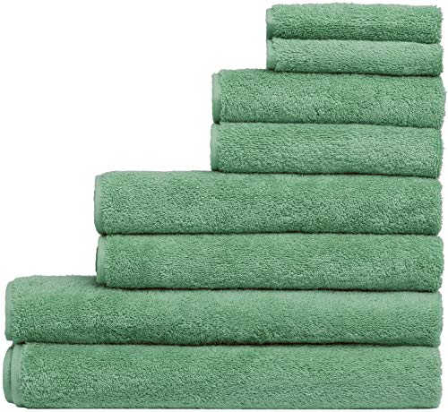 Luxury Extra Large 8-Piece Turkish Towel Set With 4 Bath Towels (30X60 And 24X48) - Sage Green #TOP2