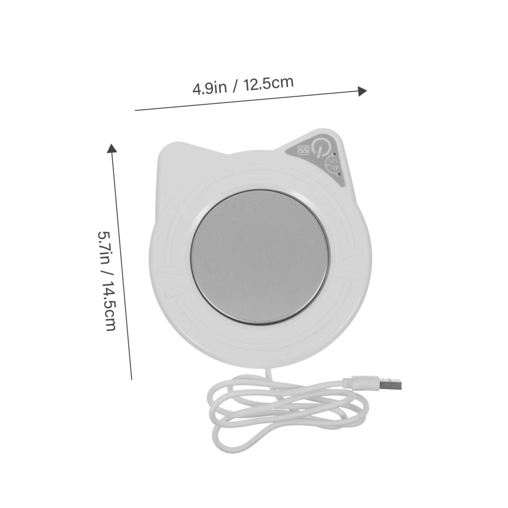 CIYODO 55? Thermostatic Electric Mug Warmer Auto Heat Coaster for Coffee Tea Mug Warmer Set White Cup Warmer