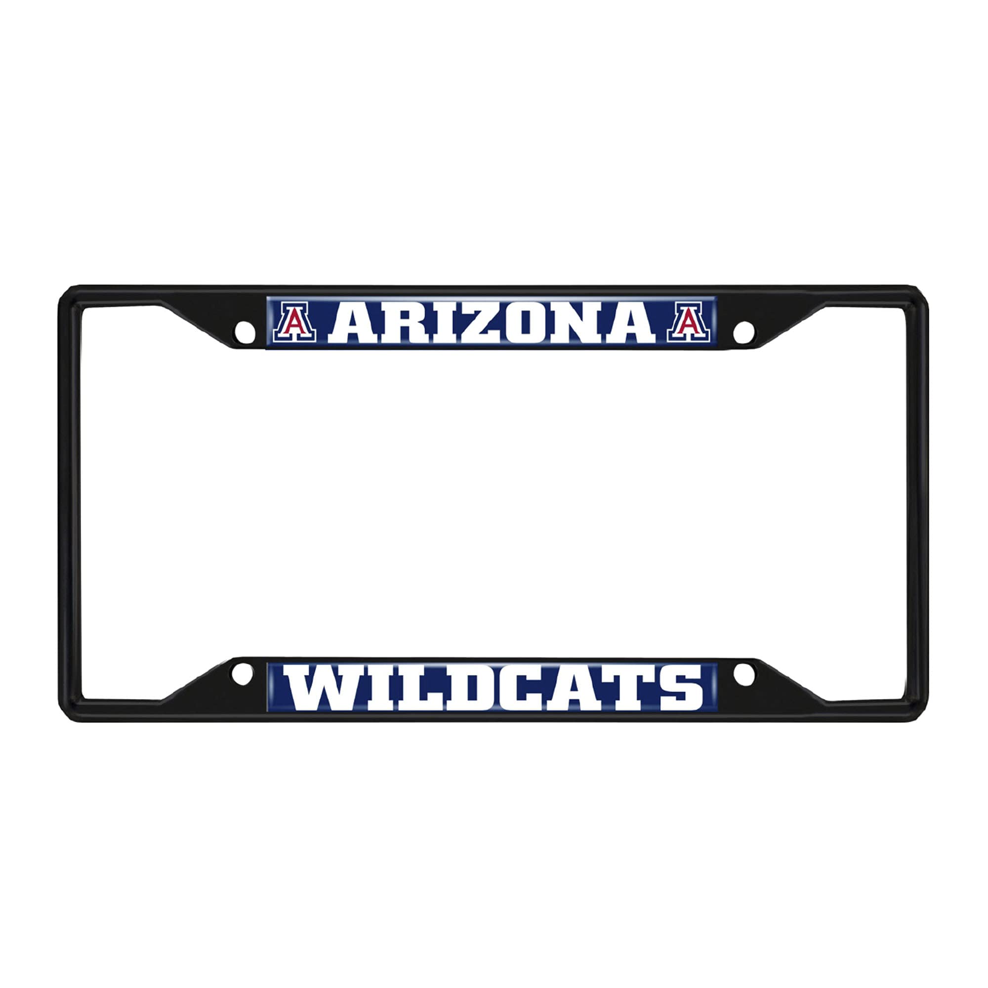 FANMATS 31243 Arizona Wildcats Metal License Plate Frame Black Finish