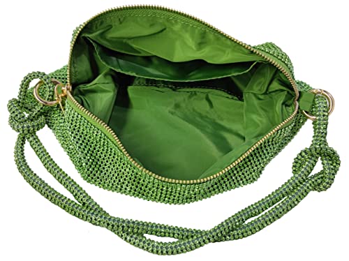 Image of Rhinestone Hobo Bag for Women Rhinestone Purses Sparkly Evening Handbag Shiny Diamond Purse for Wedding Parties 2026 | Rhinestone