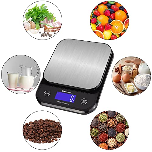 Bromech Washable Food Scale Ip67 Waterproof, 22Lb Usb Rechargeable Digital Kitchen Scale, 1G/0.1Oz Precision Ounces And Grams For Weight Loss Baking And Cooking, Stainless Steel #TOP7