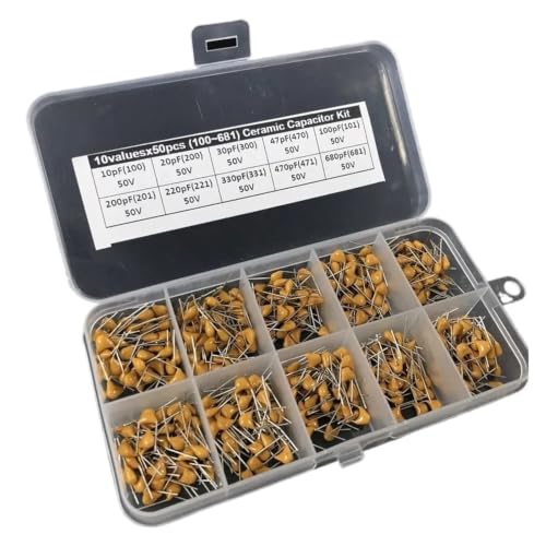Condensateurs céramiques multicouches de 10pF à 10uF en assortiment de 1500 pièces