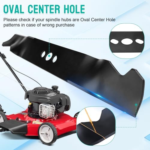 2105200317A 84005221 21" Mower Blade, Compatible with Murray Black Max HyperTough MNA152901 MNA152903 MNA152905 MNA152701 Push Lawnmower, Replace for 2105200317 - Thumbnail 2