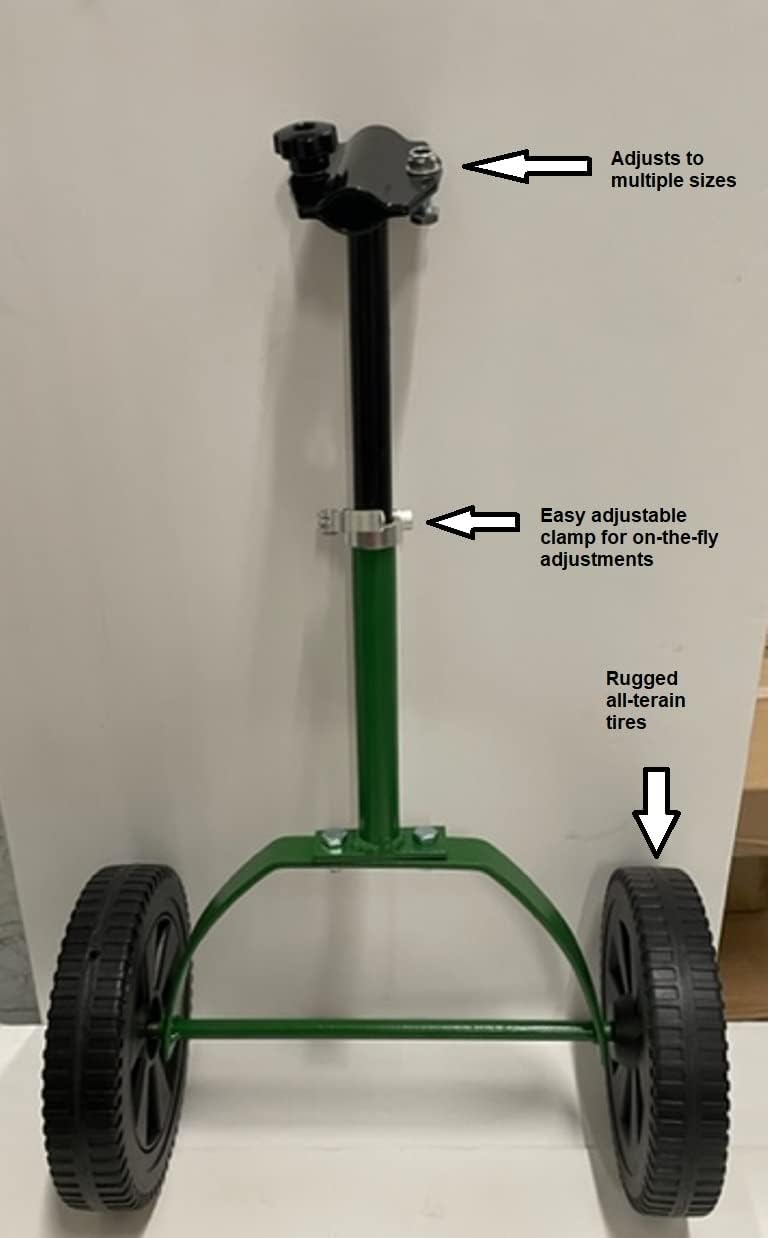 AMIATCH Universal String Line Trimmer Wheels 4 Gas & Electric Metal Adjustable 360