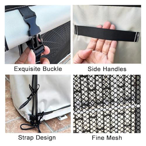 Funda impermeable para aire acondicionado de exterior y ventana de malla transpirable 7