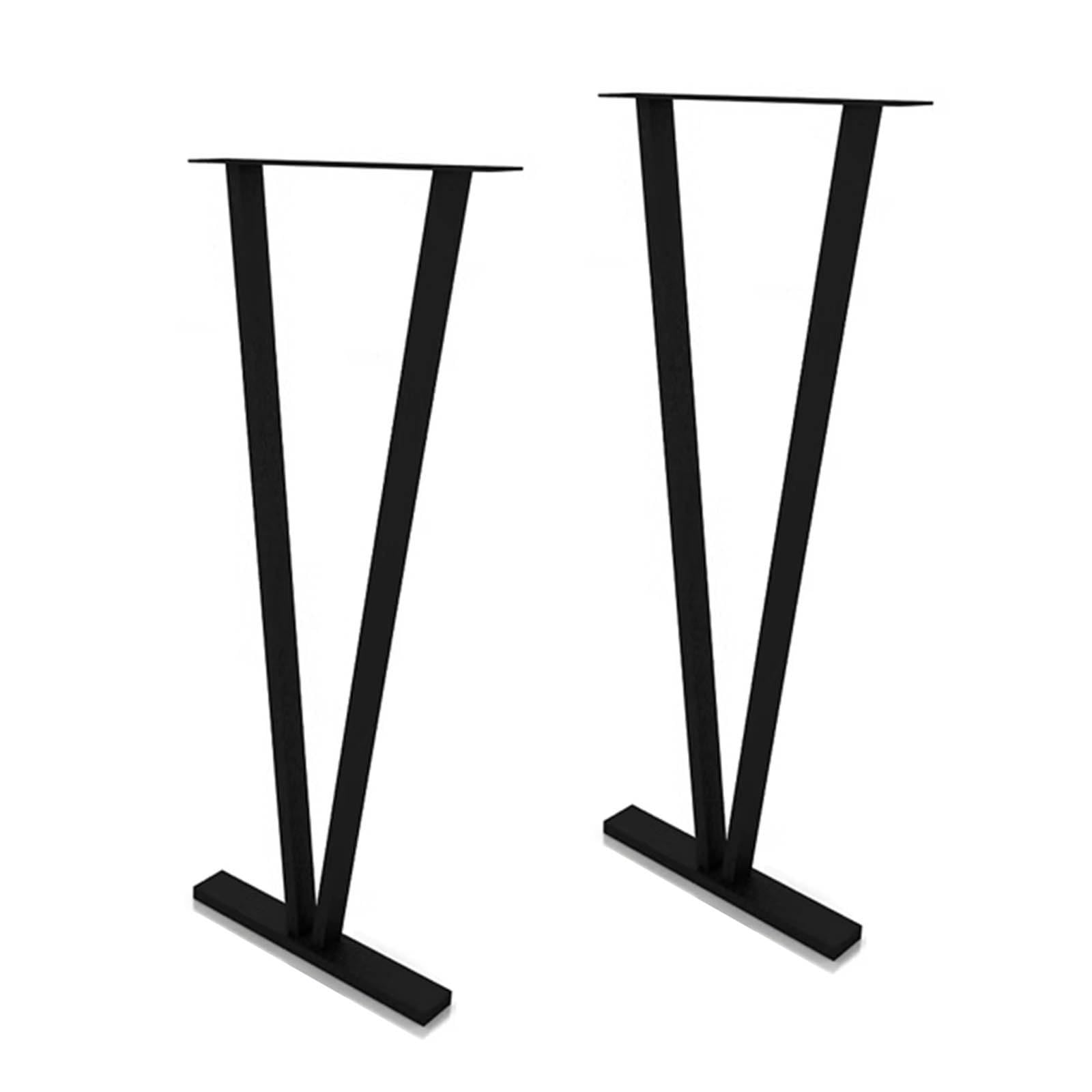 KFGISD, Mid Century Modern Style Feets, with Heavy Metal and Industrial Designs, Multiple Uses ，Metal Furniture Legs(Black,30cm/11.8in)