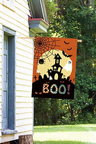 Morigins Spooky Manor Decorative Halloween Fall Double Sided House Flag 28"X40" #TOP3