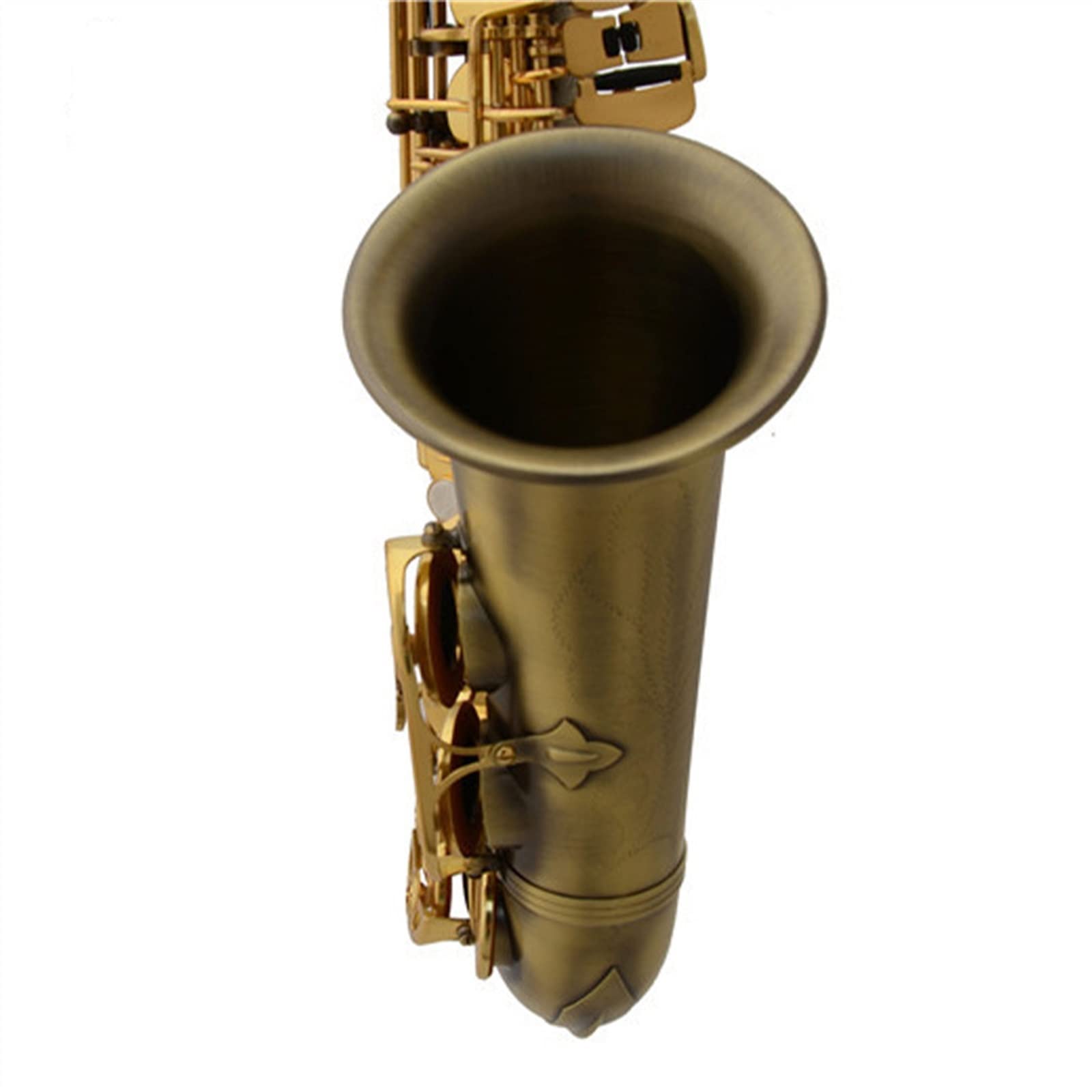 Sax Studente Sassofono Contralto Professionale con Corpo in Ottone Antico in Mi Bemolle con Chiavi Dorate
