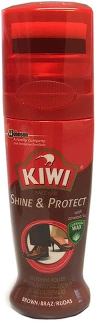 Kiwi Shine and Protect Liquid Brown With Carnauba Wax Selfshine Liquid Polish