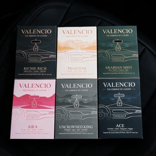 Image of Valencio Luxury Car Perfume Aira - Floral Hanging Diffuser | Fragrance Inspired by Body Perfumes | Natural Essential Oils | Long-Lasting Fragrance Up to 45 Days | Gas-Free & CFC-Free