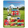 QPAU Inflatable Bounce House for Kids 36, Large Bounce House for 24 Kids, 3-in-1 Kids Trampoline & Ball Pit, Indoor Outdoor Bouncy House with Electric Air Pump, Backyard Playhouse with Safety Net