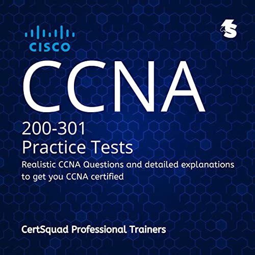 CISCO CCNA 200-301 Practice Tests Audiolibro Por CertSquad Professional Trainers arte de portada