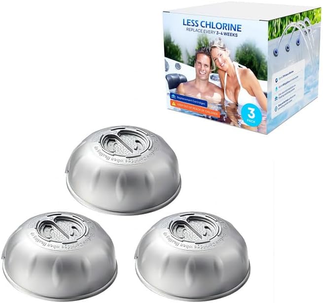 Hot Tub Chlorine Cartridge,Mineral Replacement Cartridges for Hot Tub,SmartChlor Floating Sanitizing System for use in Various Spas,3-Pack