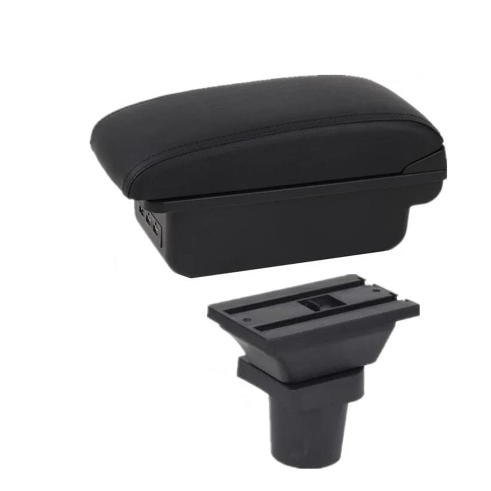 REOKIP For Toyota For Yaris For Vitz 5-door Hatchback 1998-2011 2005 2006 2007 2008 2009 2010 Car Armrest Box Central Storage Box Car Arm Rest Box(B1 black line 3USB)