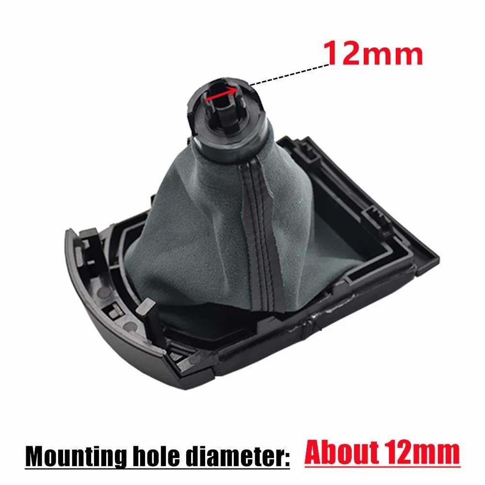Auto Pookknop 5/6 Auto Snelheid Versnellingspook Knop Hendel Shifter Gaitor Boot PU Lederen Stofhoes Voor SEAT Voor Ibiza 2002 2003 2004 2005 2006 2007 2008(5 Speed Black Cover