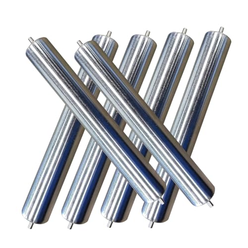 Rouleaux de convoyeur en acier galvanisé de 38 mm pour charges industrielles Lot de 6
