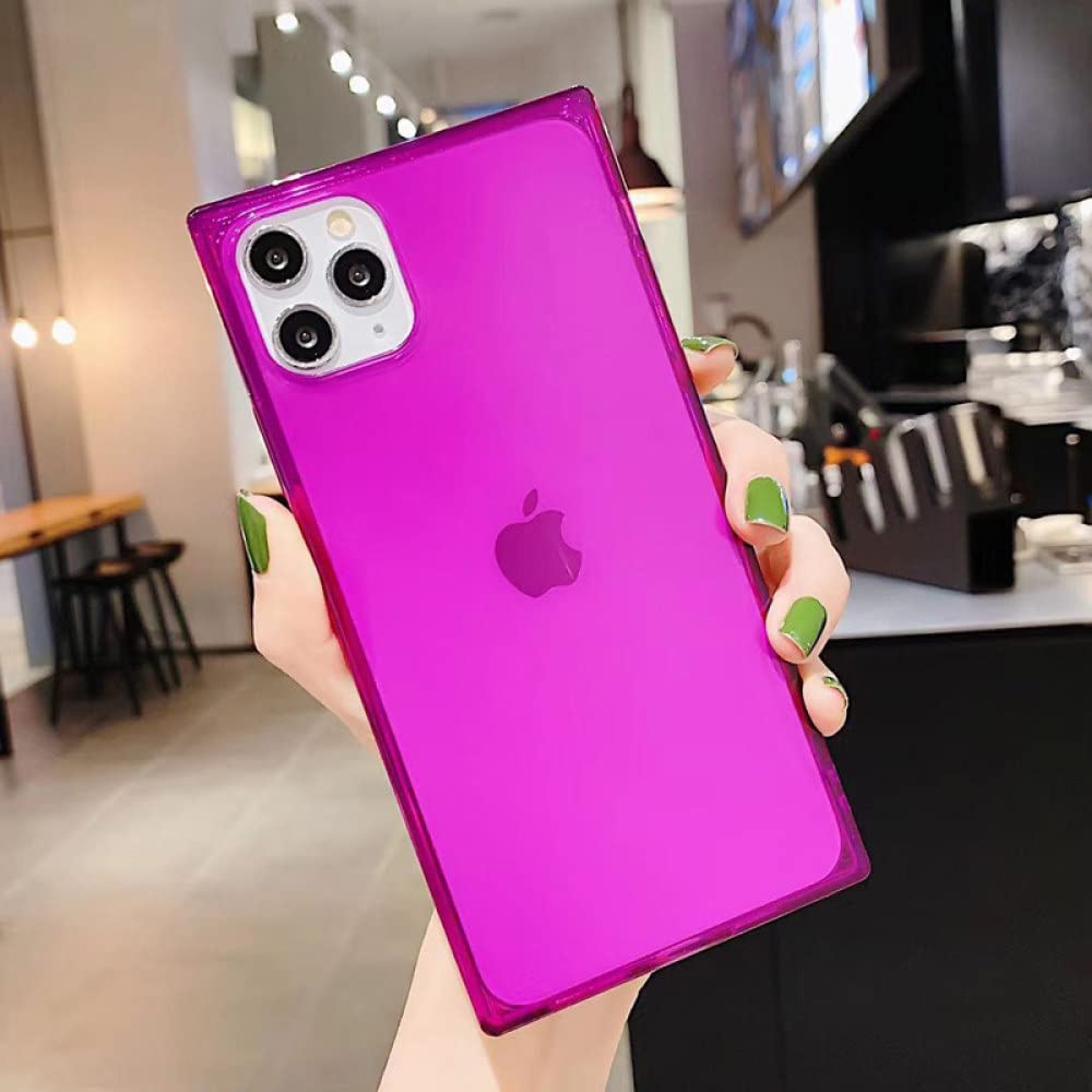 Amazon.co.jp: ファッションスクエア透明電話ケースiPhone11 12 13 Pro