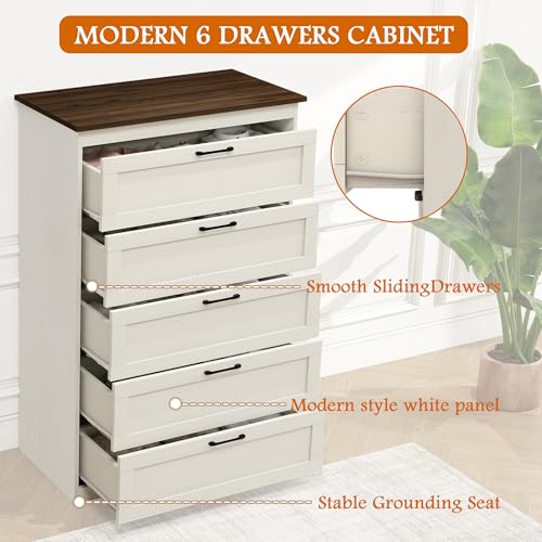 LYNSLIM-5-Drawers-Dresser-Farmhouse-Dressers-for-Bedroom43-Tall-Wood-Rustic-Chests-of-Drawers-with-Dual-Color-DesktopModern-Organizers-and-Storage-Dressers-with-Black-Handle-of-Living-RoomHallway LYNSLIM 5 Drawers Dresser Farmhouse Dressers for Bedroom43 Tall Wood Rustic Chests of Drawers with Dual Color DesktopModern Organizers and Storage Dressers with Black Handle of Living RoomHallway