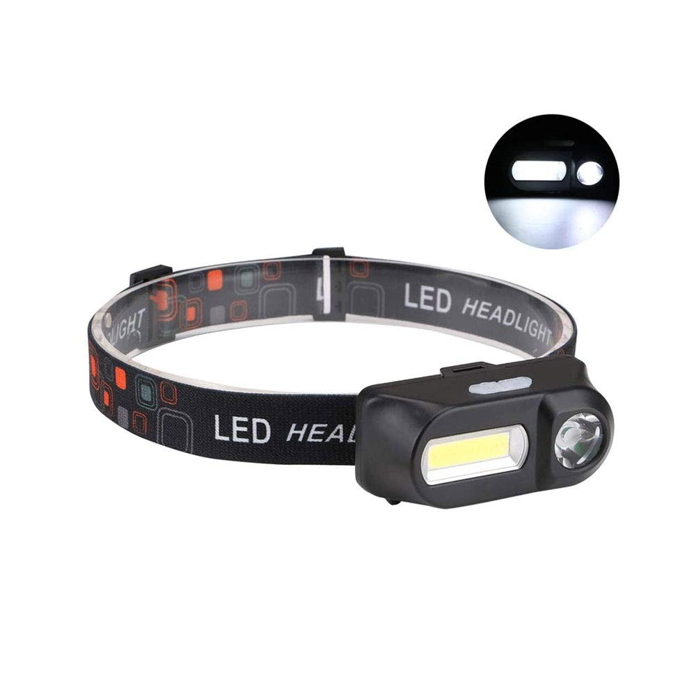 Lampada Frontale con sensore da Campeggio Lampada da Testa con Batteria Ricaricabile Lampadine a LED agli ioni di Litio