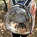 Guinea Pig Backpack Carrier, Bearded Dragon Carrier Backpack with Clear Bubble Window,Small Animal Travel Backpack for Hedgehog Rat Parrot,Rabbit,Sugar Glider,Airline Approved(Black, Backpack)