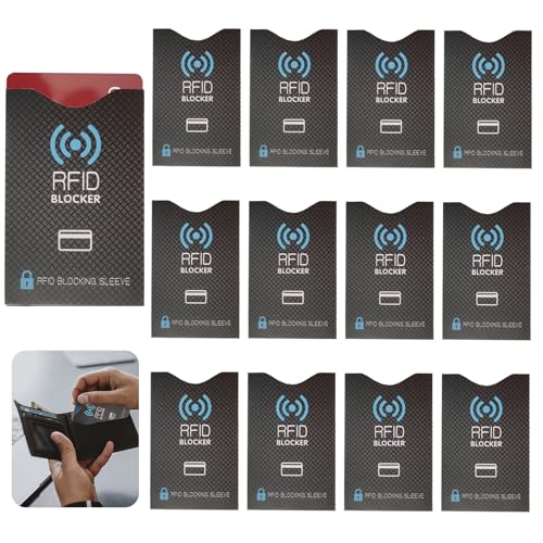 12-Pack RFID Blocking Card Holders, Lightweight Water-Resistant Wallet Sleeves for Credit Cards & ID Protection – Compact Design for Travel & Everyday Use