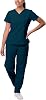 Sivvan Scrubs for Women - Mock Wrap & Cargo Pants Scrub Set