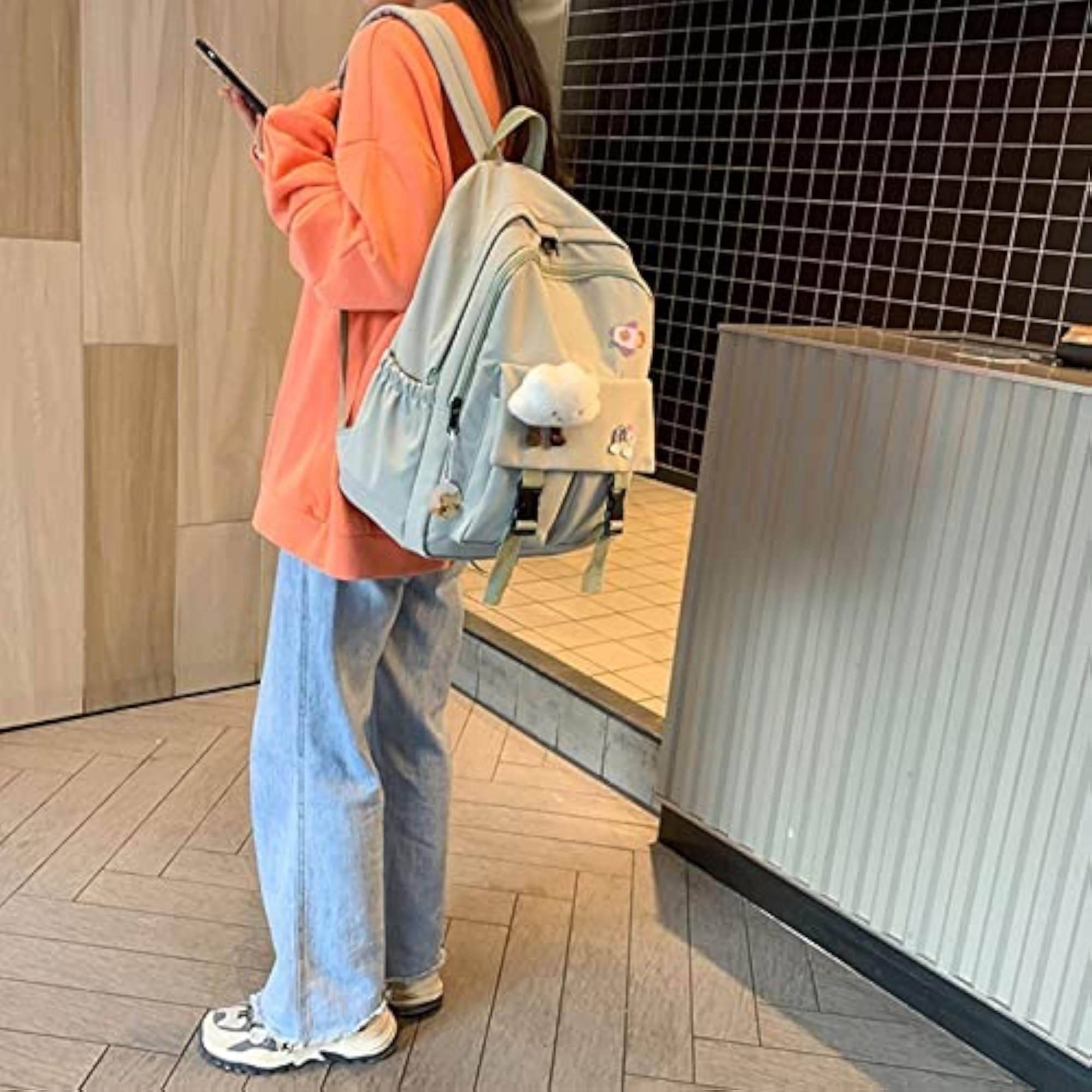 Women's Waterproof Laptop School Bag, Casual Travel Backpack