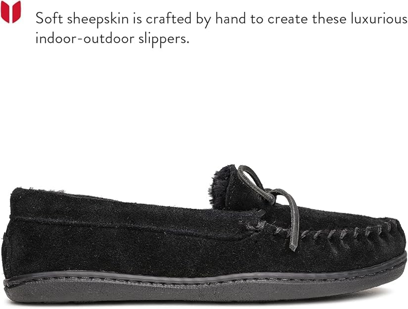 Image of Minnetonka Women's Sheepskin Hardsole Slipper