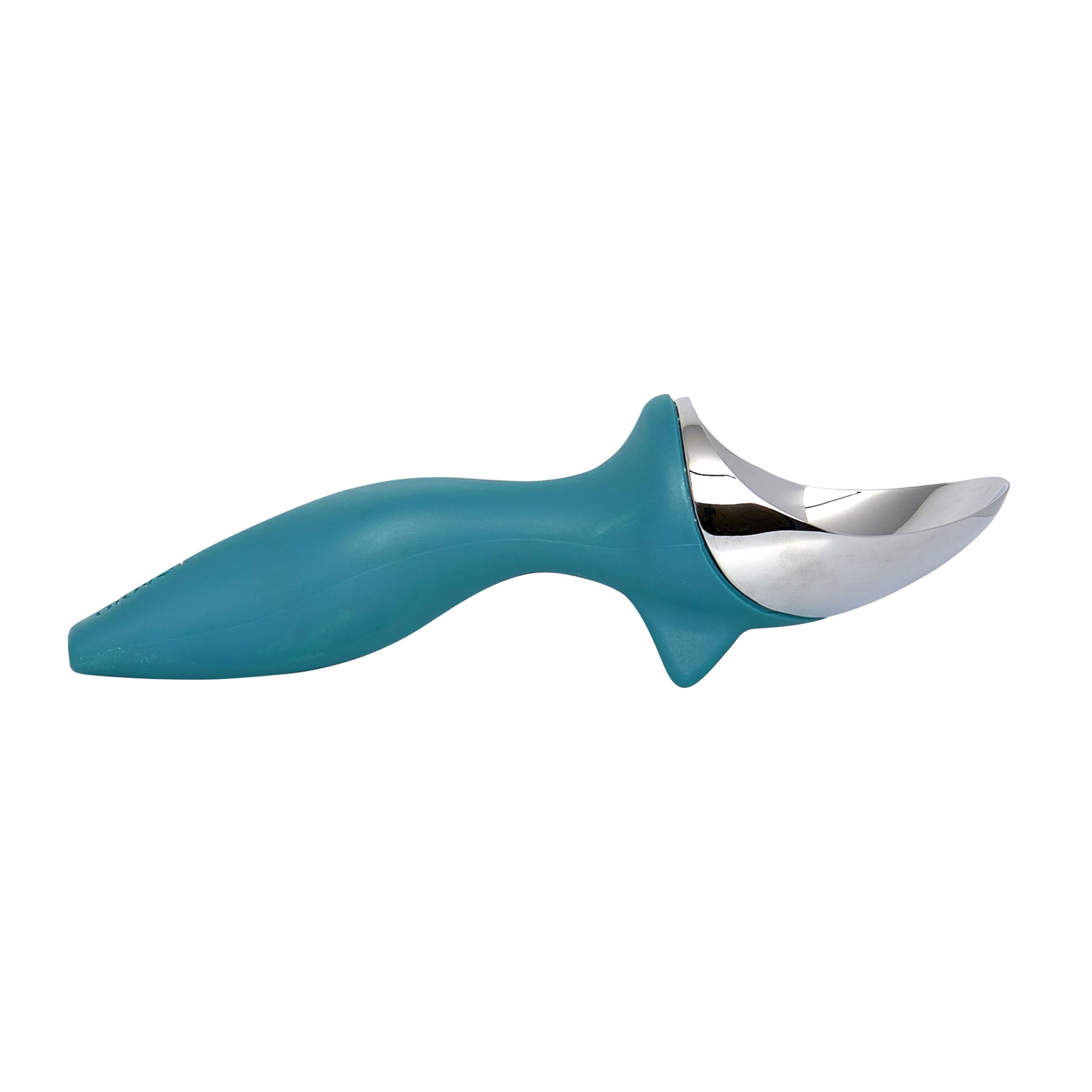 Tovolo Ice Cream Scoop Marine Blue Dishwasher Safe Heavy Duty Ice Cream Scooper with Elevated Tilt Up Design, Heat Retaining Ice Cream Scoops with Non Slip Handle for Cookie Dough, Gelato, Sorbet