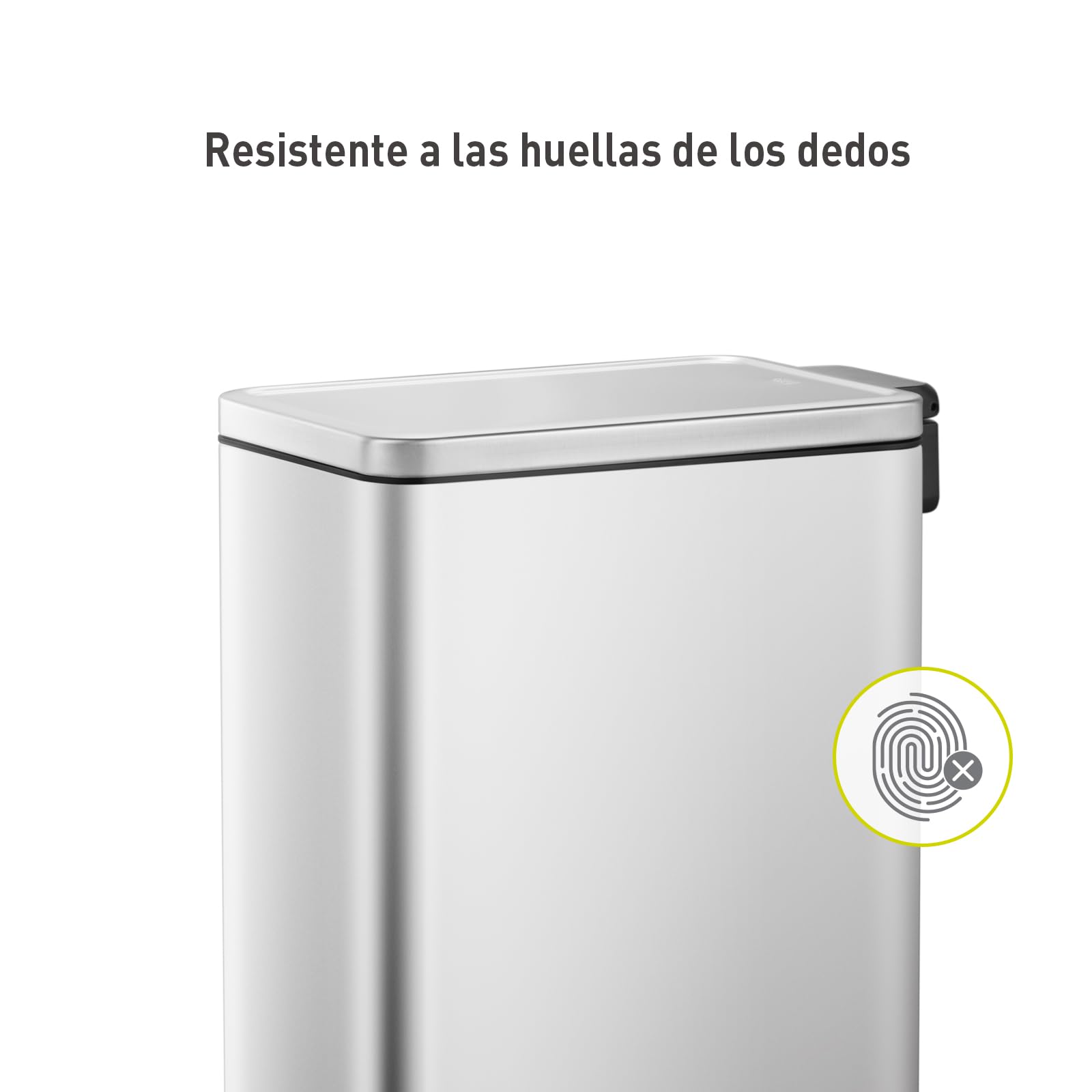 EKO Stella Slim Cubo de Basura Cocina 30L con Pedal y Tapa de Cierre Suave | Acero Inoxidable Antihuella | Papelera Moderna y Robusta | Gran Capacidad para Reciclaje