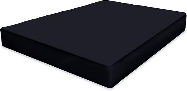 Rohi Easy Care Plain Dye 25cm 3/4 Fitted Sheet - Small Double - Bedding Bed Sheet (Small Double Bed) (Black)