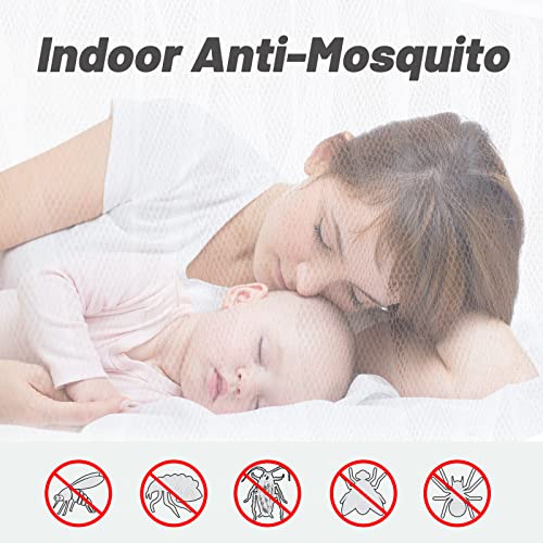 South to East White Canopy Bed Curtains, 4 Corner Post Bed Canopy for Girls & Adults, Top Luxurious Bed Drapes for Bedroom Decoration, 4 Openings, 100% Ripstop Polyester, Easy Install, King/Queen Size - Image 8