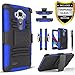 LG G4 Case, Dual Layers [Combo Holster] Phone Cover And Built-In Kickstand Bundled with [HD Screen Protector] Hybird Shockproof And Circlemalls Stylus Pen For LG G4 (Blue)