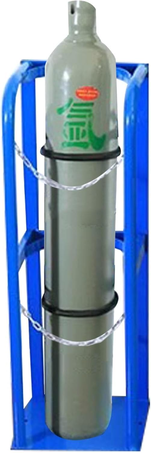 GTHTUHFD Oxygen Tank Cart, Oxygen Cylinder Cart, Steel Heavy-Duty Oxygen Tank Carrier/Gas Cylinder Fixed Shelf, Factory Workshop Garage Cylinder Tank Rack Base,31x30x100cm