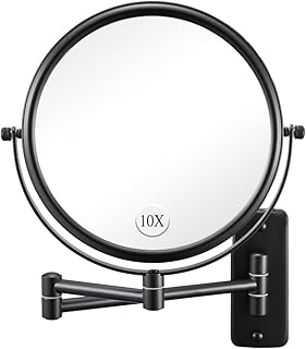 Wall Mounted Makeup Mirror - 1X/10X Magnifying Mirror for Wall, 8 Inch D...