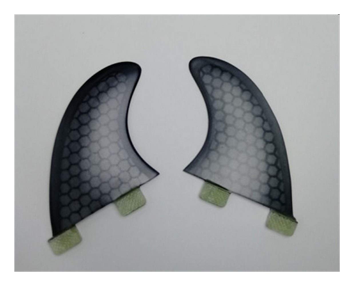 Aletas Aleta Tabla de Surf Surf Surboard Aletas GL Surf Fin (2pcs) (Color : Smoke Fiberglass)