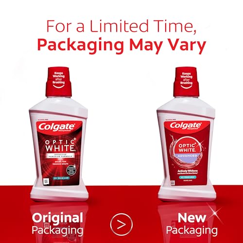 Colgate Optic White Teeth Whitening Mouthwash, Icy Fresh Mint, 6Pk, 16fl oz | 2% Hydrogen Peroxide Whitening Formula, Enamel-Safe, Alcohol-Free, Seals Out New Stains, Freshens Breath, Non-Burning - image 7