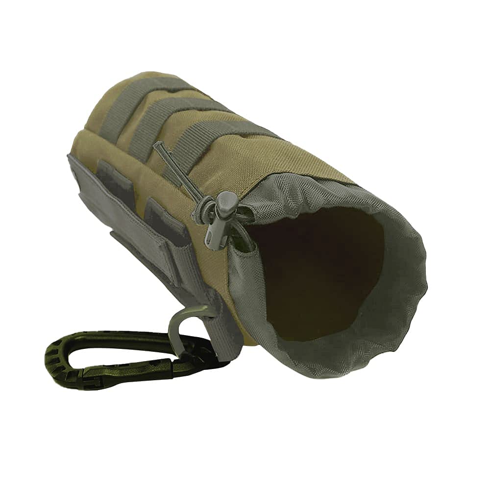 Molle Water Bottle Holder, Professional Tactical Water Bottle Pouch Bag, Military Hydration Carrier for Travel, Hiking, Cycling, Camping with D-Ring Hook. (Green)
