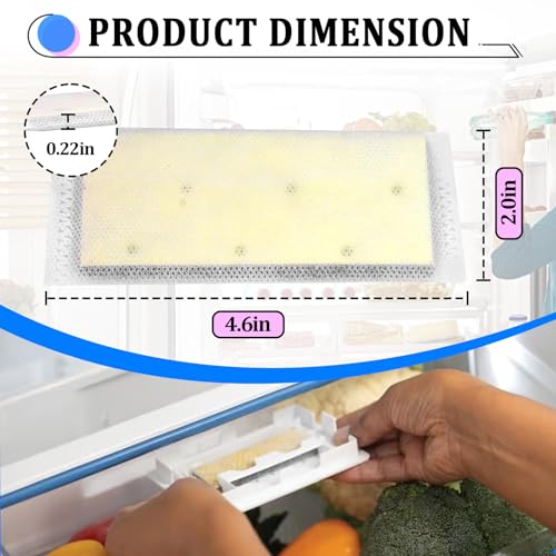 Image of 4 Pack Refrigerator Air Filter Compatible with Frigidaire PureAir PK-2 | Produce Keeper Plus FRPAPK2RF, Compatible with GRMC2273BF, GRMC2273BD, GRMG2272BF, Antioxidant Replacement Filter Cartridge