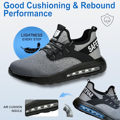 Scarpe Antinfortunistiche Uomo Donna Scarpe da Lavoro Donna Antiscivolo Scarpe Antinfortunistica Anti-Schiacciamento Ammortizzazione Comodo Traspiranti Leggere con Punta in Acciaio Ammorti 38-46 EU