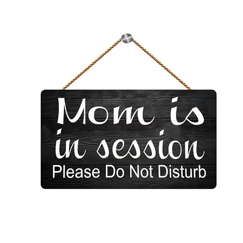rayprint Wood Signs for Home Decor Mom is Session Please DoDisturb Wood Sign Wall Decor Rustic Sign Rustic Wooden Sign Decor Housewarming Gifts 8x12 inch