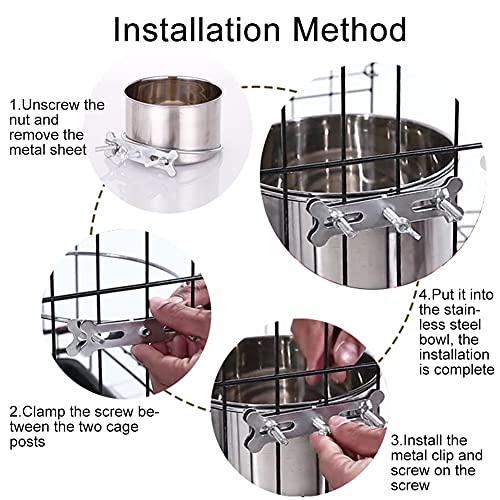 2 ciotole per acqua per animali domestici, in