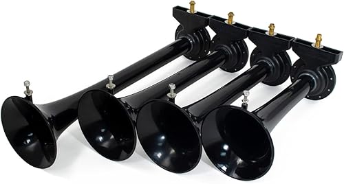 Miniatura 8 de Hornblasters Conductor's Special 232 - Kit de bocina de tren de 2 galones 150PSI - Cuernos fabricados en Estados Unidos - 4 trompetas - 147.7 dB real