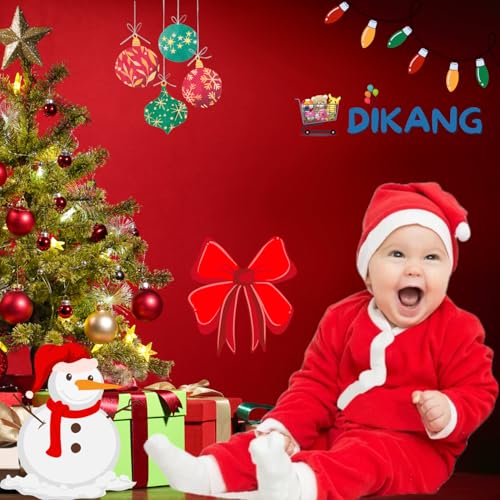 Image of DIKANG Santa Claus Dress for Kids - Unisex | Premium Santa Claus Christmas Dress for Baby Boys and Girls | Santa Costume Set for Kids with Jacket, Pant, Cap and Pouch for Christmas Party