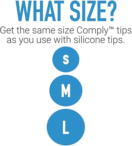 Miniatura 6 de Comply Almohadillas para oído de espuma Premium -almohadillas aislamiento T-100(Negro, 3pares, tamaño grande) S Negro