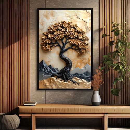 Image of The Castle Decor Abstract Art Multiple Frames Wall Painting for Living Room, Bedroom, and Hotels - Wooden Framed Digital Artwork (Multicolour1, 20x30 Inches)