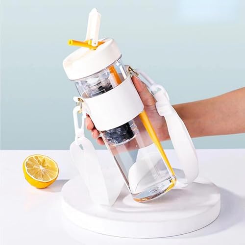 Miniatura 2 de 28oz Water Bottles with Foldable Straw, Wide Mouth Water Tumbler, Iced Coffee Cups,Fruit Infuser Water Bottle,Reusable Boba Cup,Plastic Sports Water